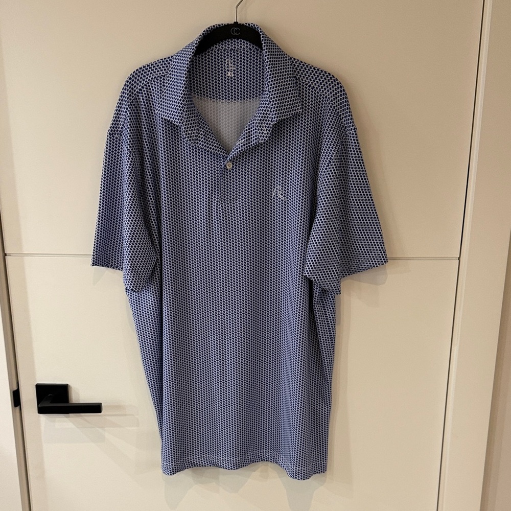 Men's Blue Rhoback Performance Golf Polo